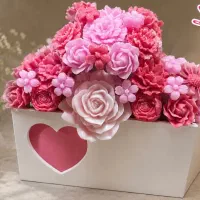 باکس گل شمعی ماندگار قیمت 850000