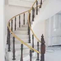 نرده استیل شیشه چوبی و...