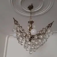 لوستر برنزی کریستالی