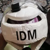 دو عدد کلاه تکواندو با نقاب برند IDM و یک عدد میت