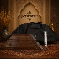 سنتور خوش صدا و باکیفیت چوب گردو+ کاور+مضراب