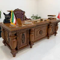 مبلمان اداری کلاسیک چوبی سلطنتی تمام منبتی محترمی