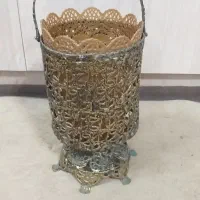 سطل و جا دستمالی برنزی