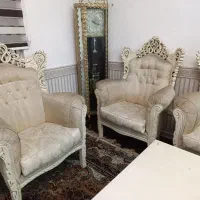 مبل هفت نفره تمام چوب استیل