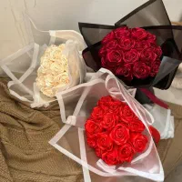 دسته گل با روبان