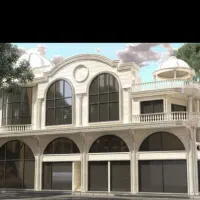 سنگ کاری پشت ساختمان