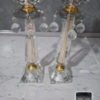 شمعدانی کریستال طلایی نو