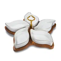 اردخوری لمونژ پنج خانه چینی با زیری چوبی