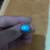 انگشتر نقره فیروزه ویاقوت