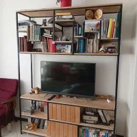 کتابخانه چوبی فلزی (چوب روسی)