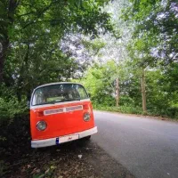 فولکس T2 /کافه سیار/ موتور روشن / معاوضه داریم