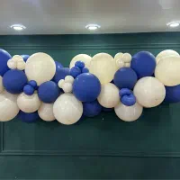 تم بادکنک سورمه ای کرم شیری