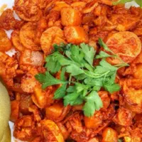 سوسیس بندری و الویه و کشک و بادمجان کیلویی