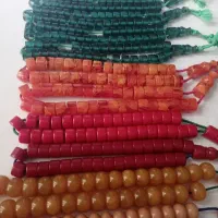 تسبیح سندلوس مرجانی و کهربای اصلی