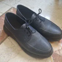 کفش چرم طبیعی سرمه‌ای