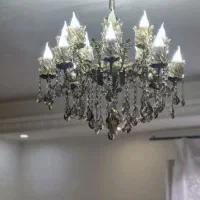 لوستر ۸ شاخه برنجی ۱۶ گل