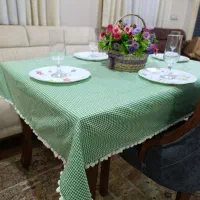 سفره پارچه چهارخانه برای میز