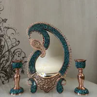 متریال فیروزه کوبی روی مس و چوب