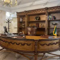 مبلمان اداری هلال میزمدیریت کلاسیک صندلی کتابخونه