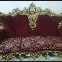 مبل استیل ۸ نفره تمام چوب سلطنتی + میزها