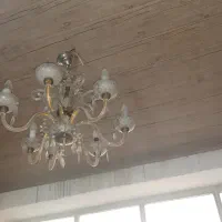 لوستر ۶ شاخه قدیمی + کریستال اصل