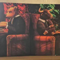 تابلو خرس و گاو مخصوص تریدرا
