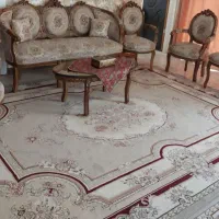فروش 2عدد فرش زمینه کرم 2.5×3  بسیار تمیز
