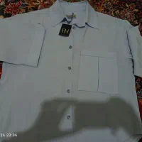 شومیز جنس سیلک رنگ آبی آسمانی