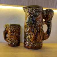 ست لیوان وپارچ قدیمی