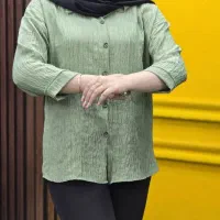 پارچه پفکی ساده پایین گره همه مدل