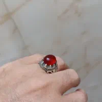 انگشتر نقره عقیق قدیمی خوشرنگ