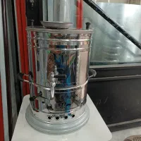 سماور ذغالی استیل کاملا نو