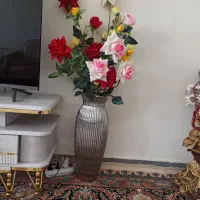 گلدان نقره ای شیشه ای