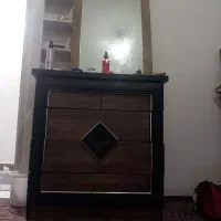 آینه قدی و دراورپنج کشو با باکس بغلی