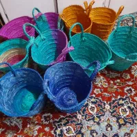 زنبیل و کلاه حصیر