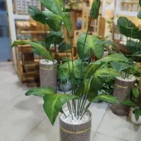 گلدان مصنوعی کلمن شیشه ای چوبی ست چایخوری چینی