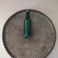 سماور ذغالی برنجی و سینی مسی