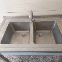 سینک دو قلو    ابچک.  هود