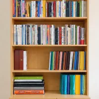 میزوکتابخانه ام دی اف روکش راش بسیار تمیز دست دوم