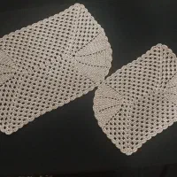 رومیزی وزیر بشقابی قلاب بافی