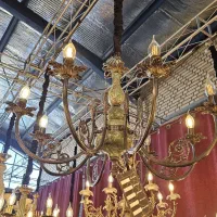 لوستر سنگی و برنزی جدید|لوستر و چراغ آویز|رباط‌کریم, شهرک صنعتی صباشهر|دیوار