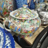 سوپخوری چینی اصل انگلستان ،و گلدان و جام روسی