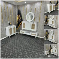 ست کامل میز، آیینه و کنسول، جاکفشی حصیری