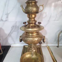 سماور برنجی زغالی