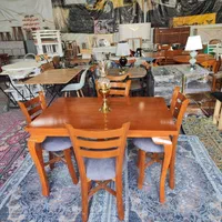 میز و صندلی غذاخوری ست چهار نفره کف گرد