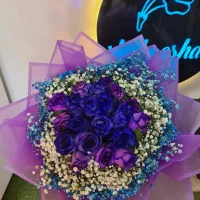 دسته گل سبد گل ماشین عروس و تاج گل