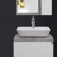 ست آینه و باکس کابینت و روشویی آینه و باکس