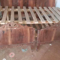 تخت دونفره تمام چوب گردو