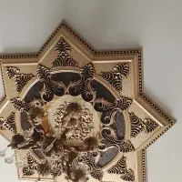 گل سقفی ستاره دور لوستری و گلویی سقف
