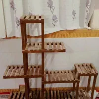 جا گلدانی چوبی